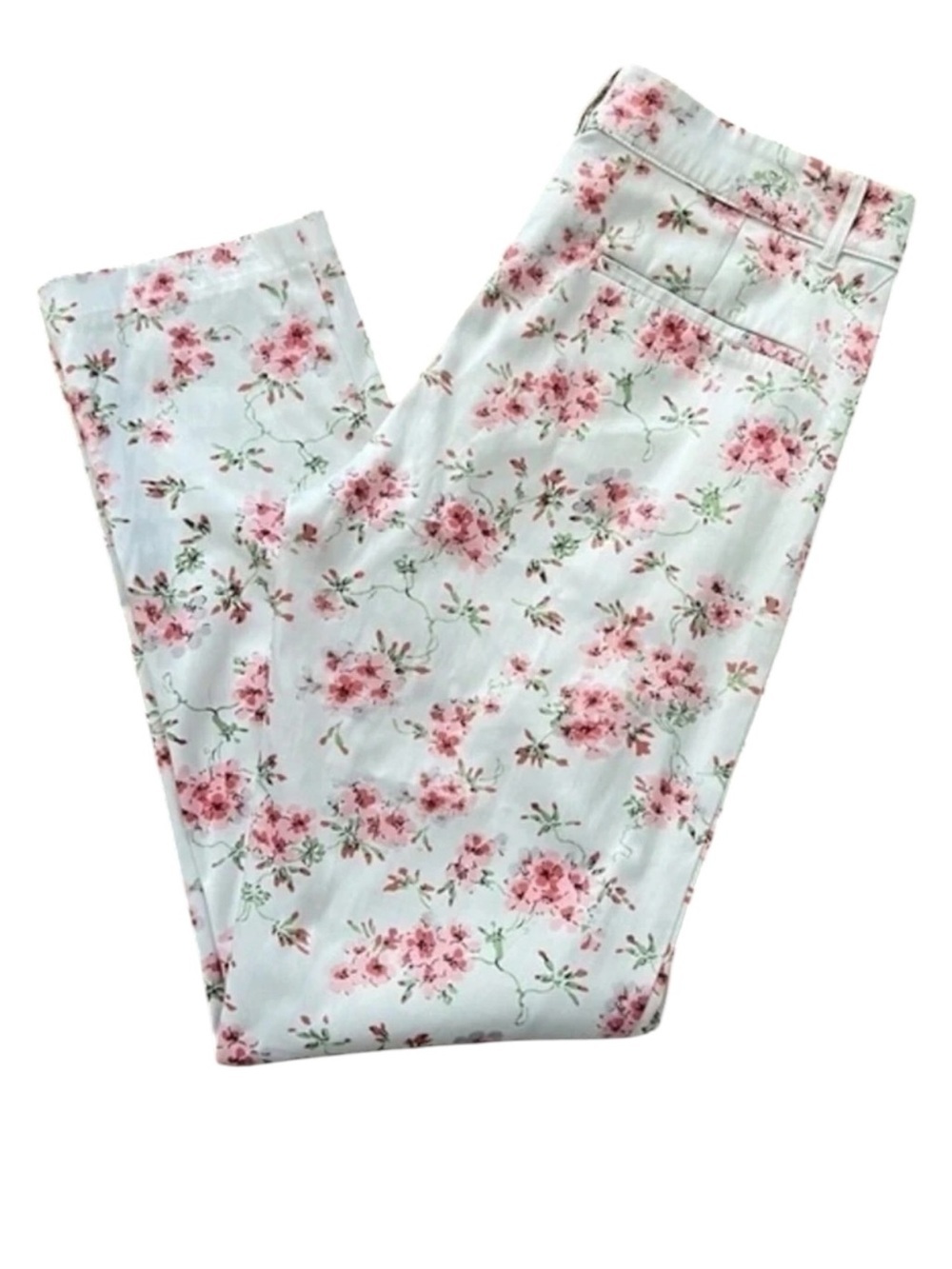 PJK Patterson J. Kincaid Sateen Floral Pants Size 10 - Picture 2 of 4